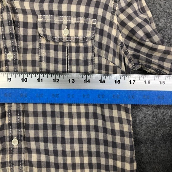 Lucky Brand Top Women's Small Long Sleeve Button Up Plaid Western Casual - Picture 5 of 7